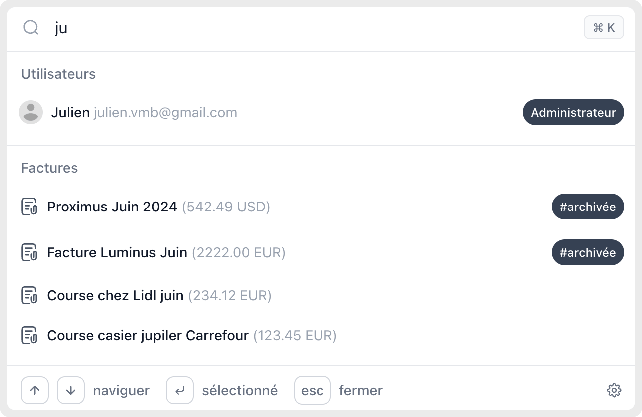Illustration de la fonctionnalité : Retrouvez n'importe quel document instantanément